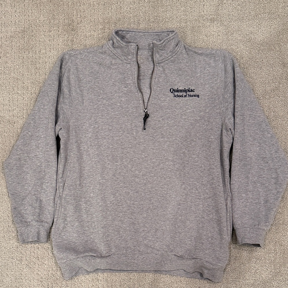 Quinnipiac School of Nursing Gray Quarter-Zip Sweatshirt